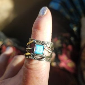 STERLING OPAL RING